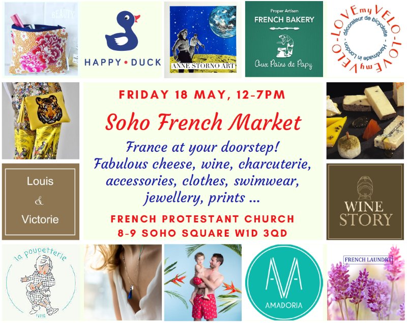 French Market Soho Square 18 May 12-7.  How super and lovely is that.