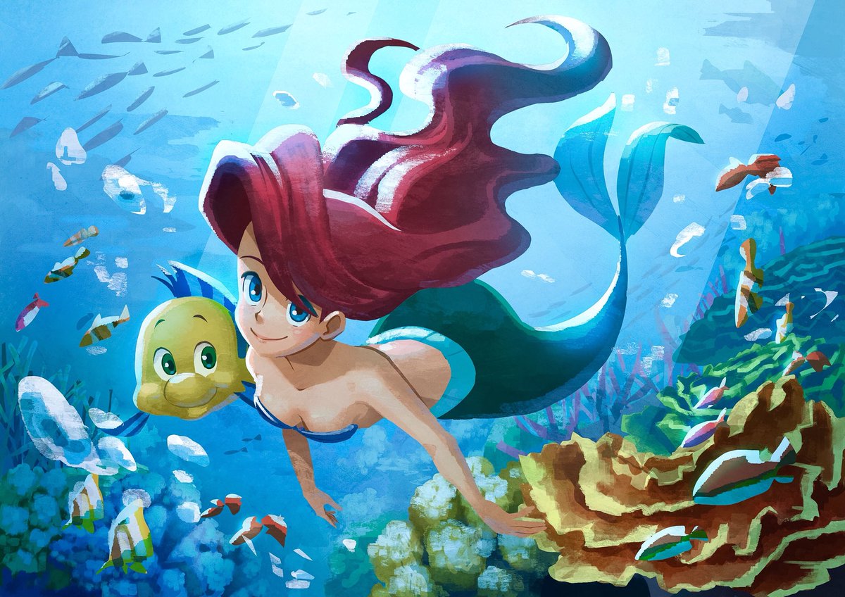 Uzivatel おかちぇけ お仕事募集中 Na Twitteru アリエルを描きました W Mermay リトルマーメイド アリエル Ariel Thelittlemermaid ディズニープリンセス