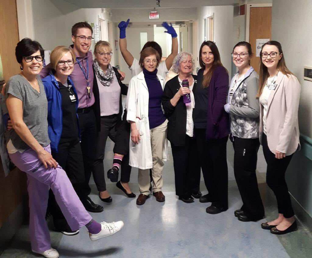 We love seeing your #PurpleDay pictures! We’d like to give a big thank you to these groups from the Sussex Health Centre and the Saint John Regional Hospital 5AS Oncology for showing their support! #PowerofPurple #FoodAllergyAwareness