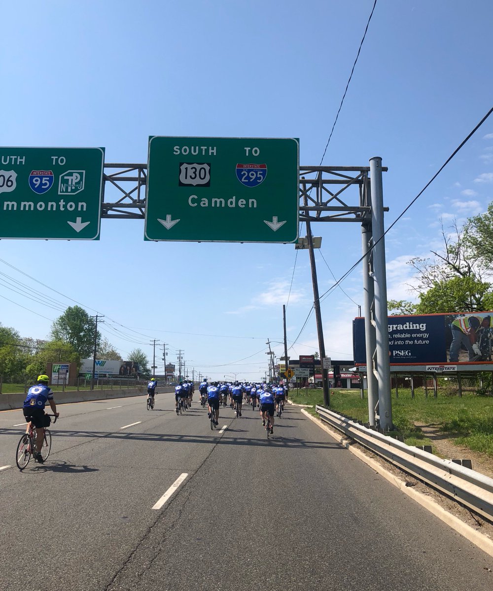 CranfordPD's tweet photo. Team Cranford passed through Bordentown earlier today on the way to DC. #UnityTour2018 @NLEOMF https://t.co/BXChPqtWYw