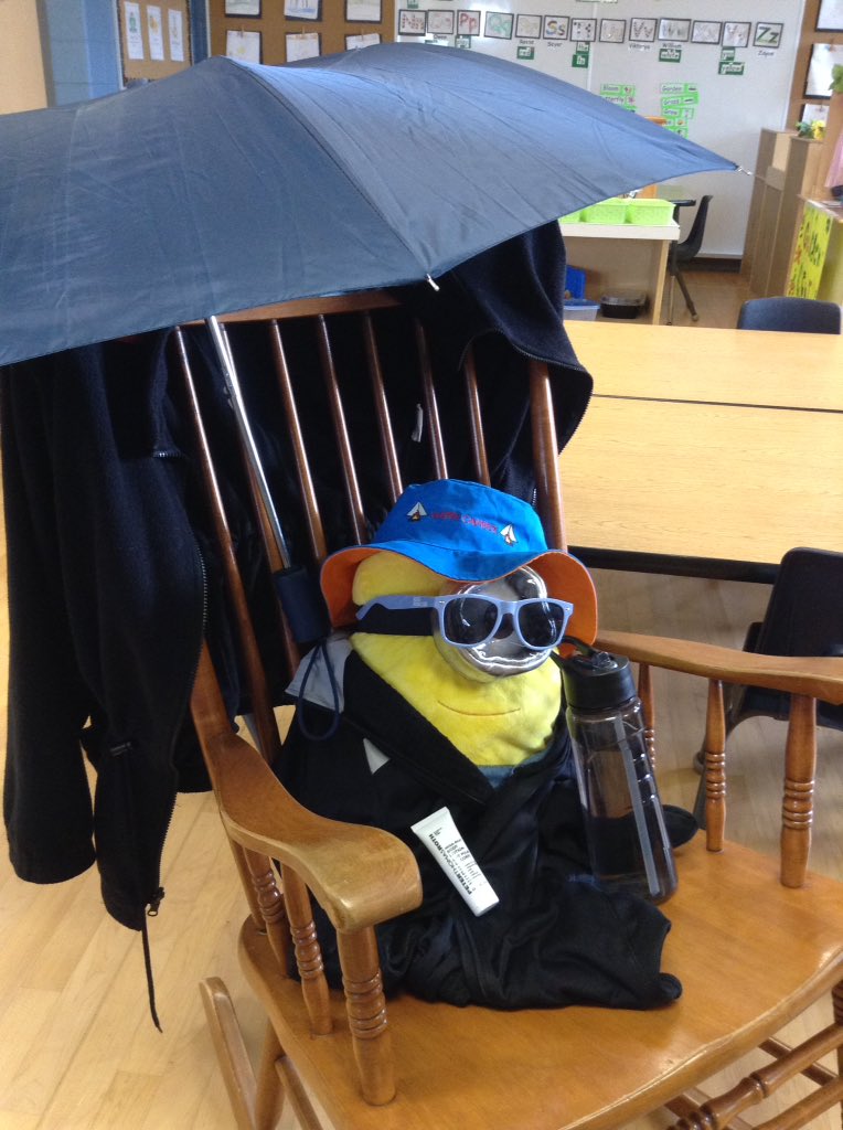 NAM_Room14's tweet photo. Sun Safety Tips with Stuart and Miss Teeter! Today we talked about 5 easy ways to keep safe in the sun! We even got to dress up our friend Stuart who came for a visit - he's sunshine ready!

Check out this video brought to you by Despicable Me 2
https://t.co/qftv66K6rm https://t.co/n6xP8ca5xI