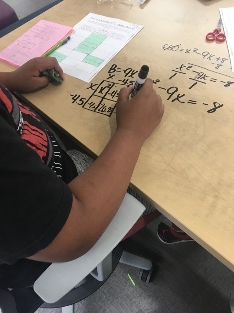 LizSchwindMath's tweet image. Converting quadratic functions into different forms with a puzzle! #teach180