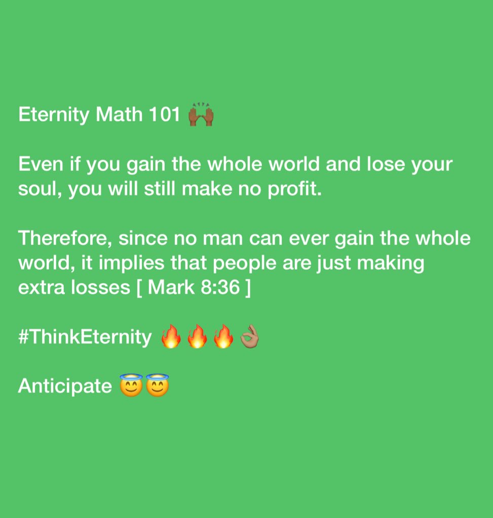 Think Eternity in a mathematics class 😅 Make sure you don’t make losses, THINK ETERNITY 🔥🔥👌🏽

@MubyDey_RJE <a href="/akapeladeburner/">Akapela  De Burner</a> @BigMikeTHErabbi @BOphosu <a href="/XtianEventsgh/">GH CHristian Events</a> <a href="/lilzigintown/">acid rain ent.</a> <a href="/fififolson/">Fifi Folson</a> <a href="/gospeltownafric/">GospelTown Africa</a> @monte_psalmist

#thinketernity 
#fiumenmusic 
#gloryhouserecords