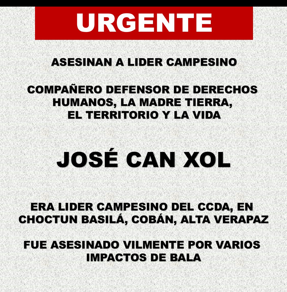 #URGENTE