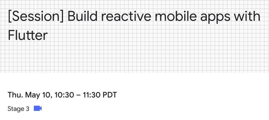 FlutterDev's tweet photo. Flutter uses reactive views, which you can take to the next level by also applying reactive principles to your app’s data model. Learn patterns for crafting elegant and intuitive code and architecting maintainable apps.

Watch the #io18 livestream here → https://t.co/sROj4LP4mF https://t.co/xJJBcD4bkK