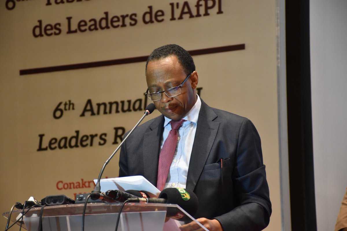 Great appreciation for His Excellecy <a href="/MamadyYoula/">Mamady Youla</a>, Prime Ministe of #Guinea, 4 delivering keynote address @ opening ceremony of  6th #AfPI Leaders Roundtable in #Conakry &amp; supporting #financialinclusion &amp; #women's economic empowerment in #Africa