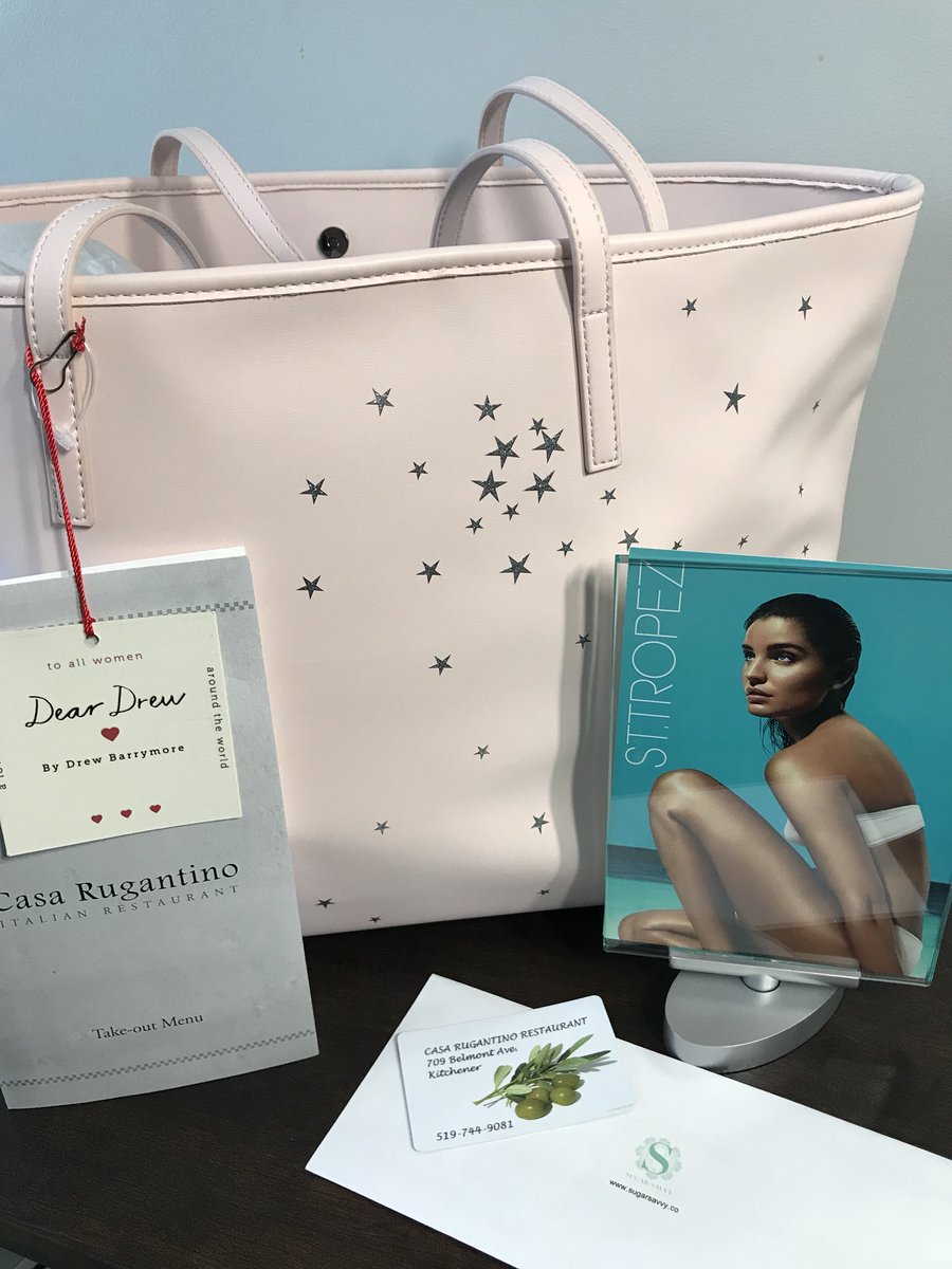 SugarSavvyKW's tweet photo. Want to spoil Mom? Like and retweet for a chance to win a gorgeous Dear Drew tote, $50 @CasaRugantino gift card and a $50 Sugar Savvy gift card. #mothersdaygiveaway @BelmontVillagKW @StTropezTan @BelmontFoodAve https://t.co/iTQAsFH9ab