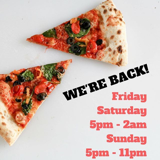 createolio's tweet photo. We're open tomorrow and Saturday 5pm - 2am! That's right! We're back and we're late night! https://t.co/7K5nIepFjW
