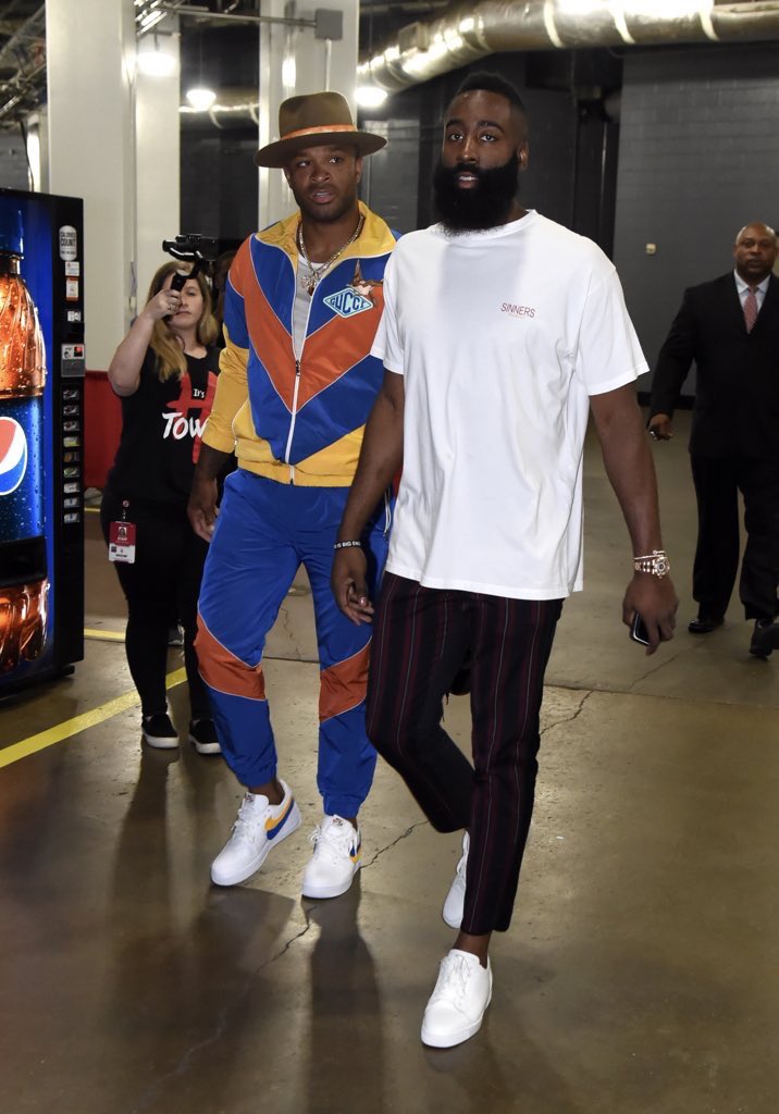 SLAM on X: PJ Tucker and James Harden pulling up to playoff games