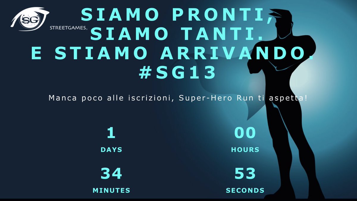 StreetgamesOff's tweet photo. Sarai tu il nostro eroe? 🕶#Novara sei pronta? Arriva la Super-Hero Run⚡️ https://t.co/jtxMVIvKUL