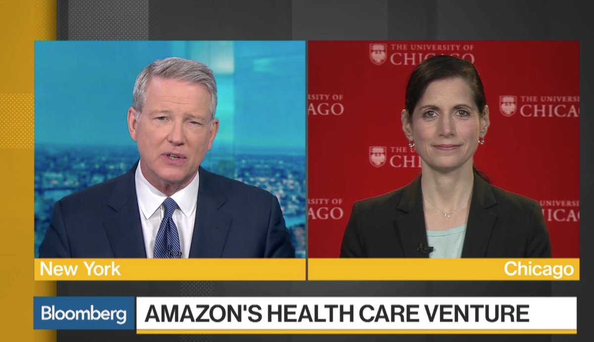 HarrisPolicy's tweet photo. Dean Katherine Baicker appeared on Bloomberg Daybreak: Americas discussing Amazon's potential to disrupt the healthcare industry with big data. More: https://t.co/lfLnqbmcpT via @business https://t.co/Ngdp8JVEX6