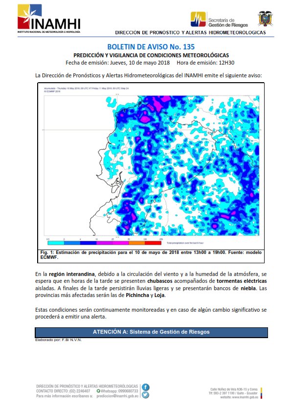 inamhi_ec's tweet photo. #CondicionesMeteorologicas para las próximas horas en la región interandina. @Riesgos_Ec @ECU911_ https://t.co/pJMNrk0sG5