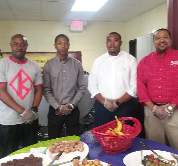 Thanks to Kappa Alpha Psi for the breakfast this morning! #TeacherAppreciationWeek #Day4 #ThankfulForPartnerships @hpsd @HpsdSup