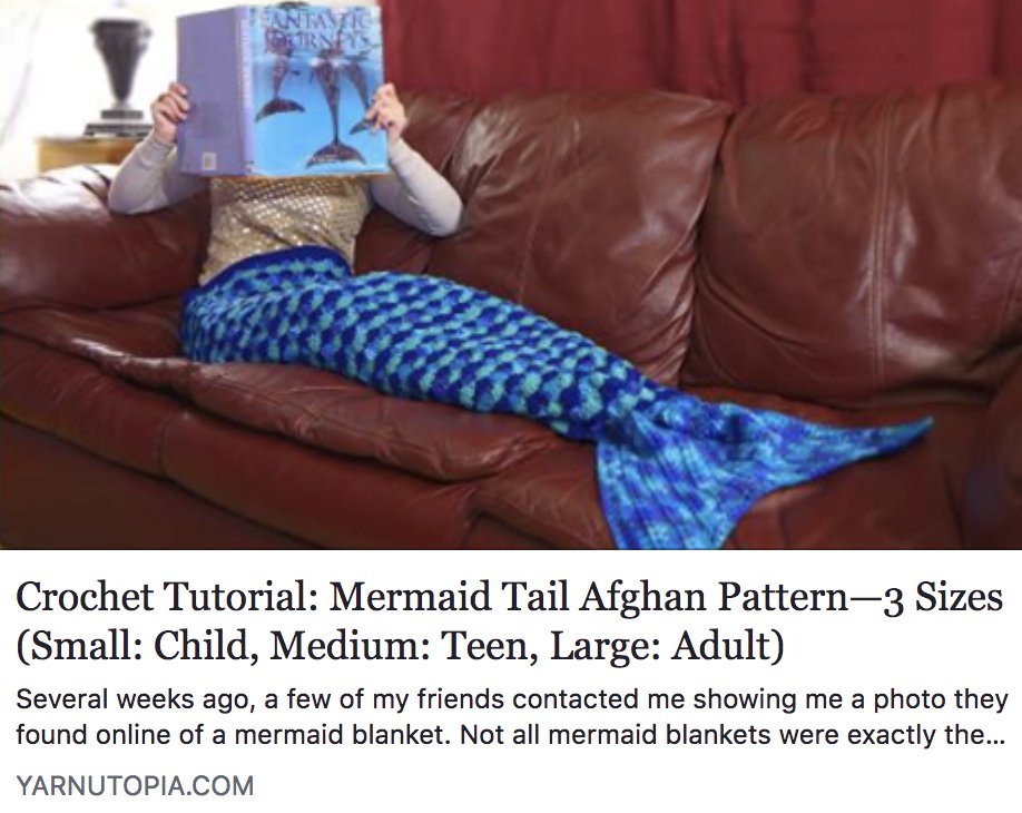 YarnPop's tweet image. #Crochet Tutorial: Mermaid Tail #AfghanPattern—3 Sizes bit.ly/1P7n3FD
#crochetproject #crochetpatterns #freepattern