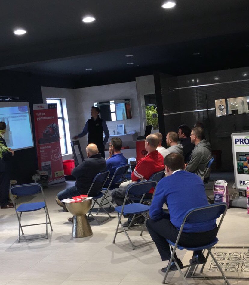 tdsupplies's tweet photo. Tiler Trade Evening with @ArdexNOC @ArdexIreland in our showrooms this evening. Lots of good info to take away! #ThursdayThoughts #tiler https://t.co/oWZ3XOyap5