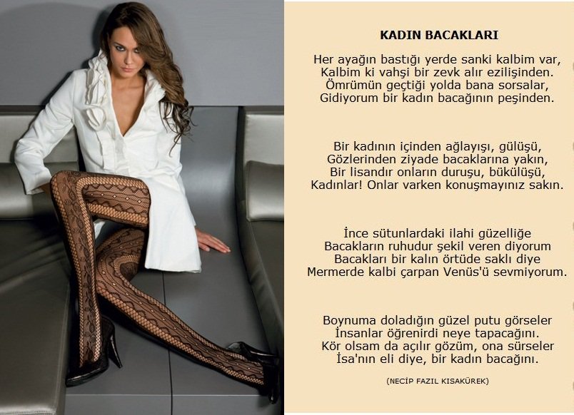 aklingozu's tweet photo. TR İslami hareketinin önemli şairlerinden Necip Fazıl Kısakürek'ten fazla bilinmeyen bir şiir. Kadın Bacakları. Allah Kabul Etsin. https://t.co/QpvS1dcZgz