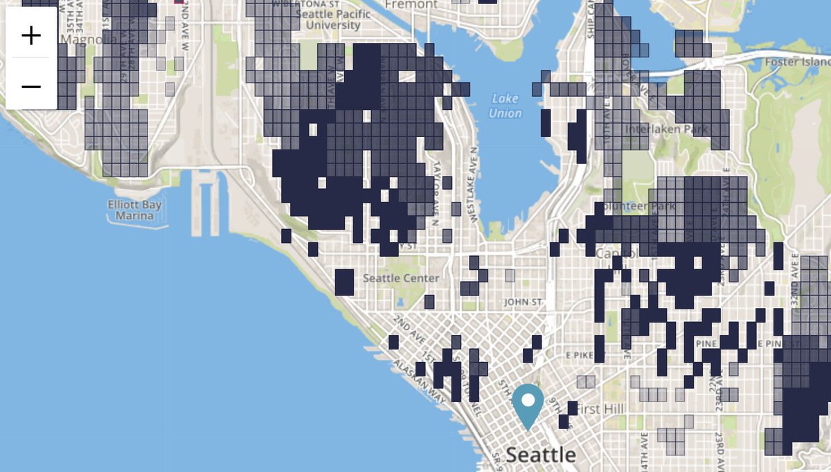 alexmwalz's tweet photo. Big update for @Think_Spatially today - now you can sync your existing advertising accounts and visualize which city blocks hold the highest density of your target customer persona. Try it out:  https://t.co/FNoZqO3Ja8 https://t.co/QWvHg0dfl5