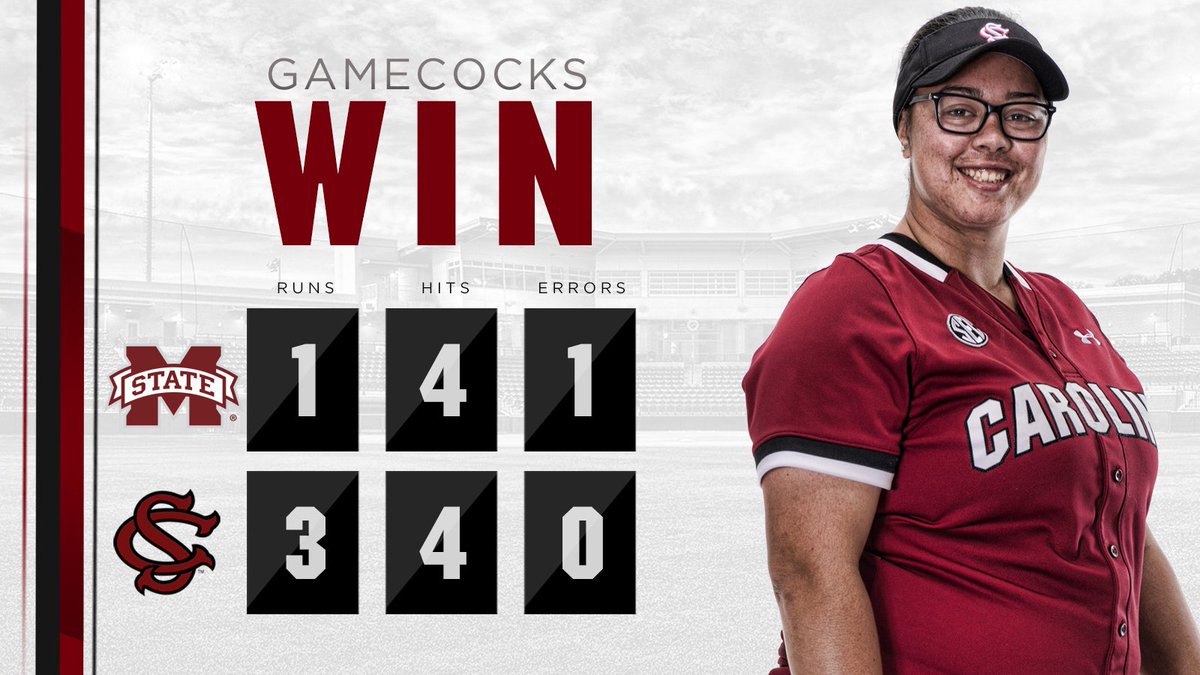 GamecockSoftbll's tweet photo. FINAL: THAT'S A CAROLINA SEC SOFTBALL TOURNAMENT WINNER! @Alyssakumi with the big blast to lead Carolina to victory! #Gamecocks https://t.co/9Kf3bvWT0i