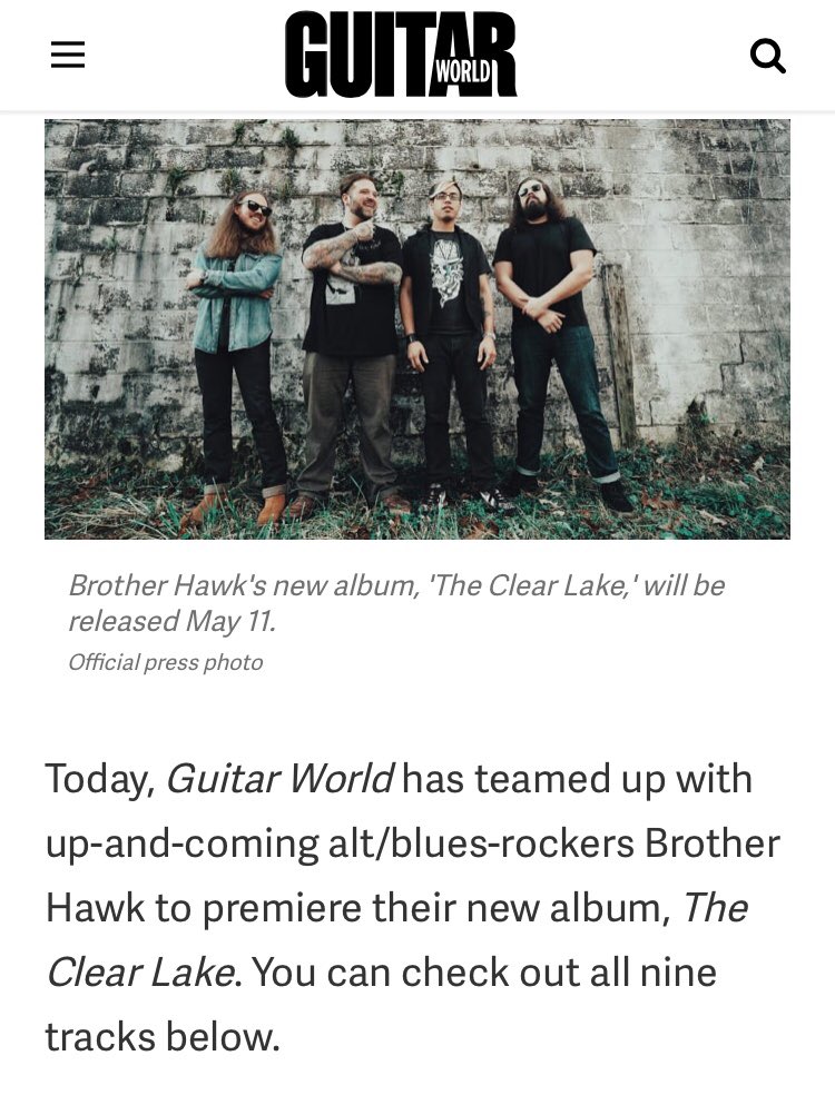 BrotherHawkATL's tweet photo. EXCLUSIVE ALBUM PREMIER OVER AT FRIGGIN @GuitarWorld !!! Stream it NOW Stream it LOUD!!♥️🔥😎✌🏽 https://t.co/nDLwQIoOfb