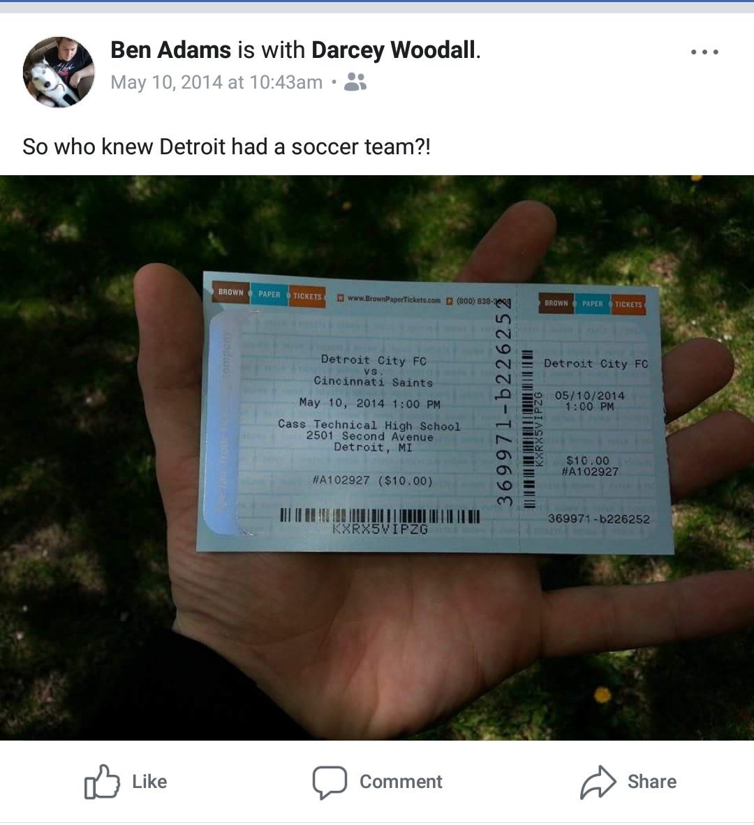 Today marks my 4 year anniversary with <a href="/DetroitCityFC/">Detroit City FC</a>.  Still upping the f#^÷ing City, but down in Texas. #CTID