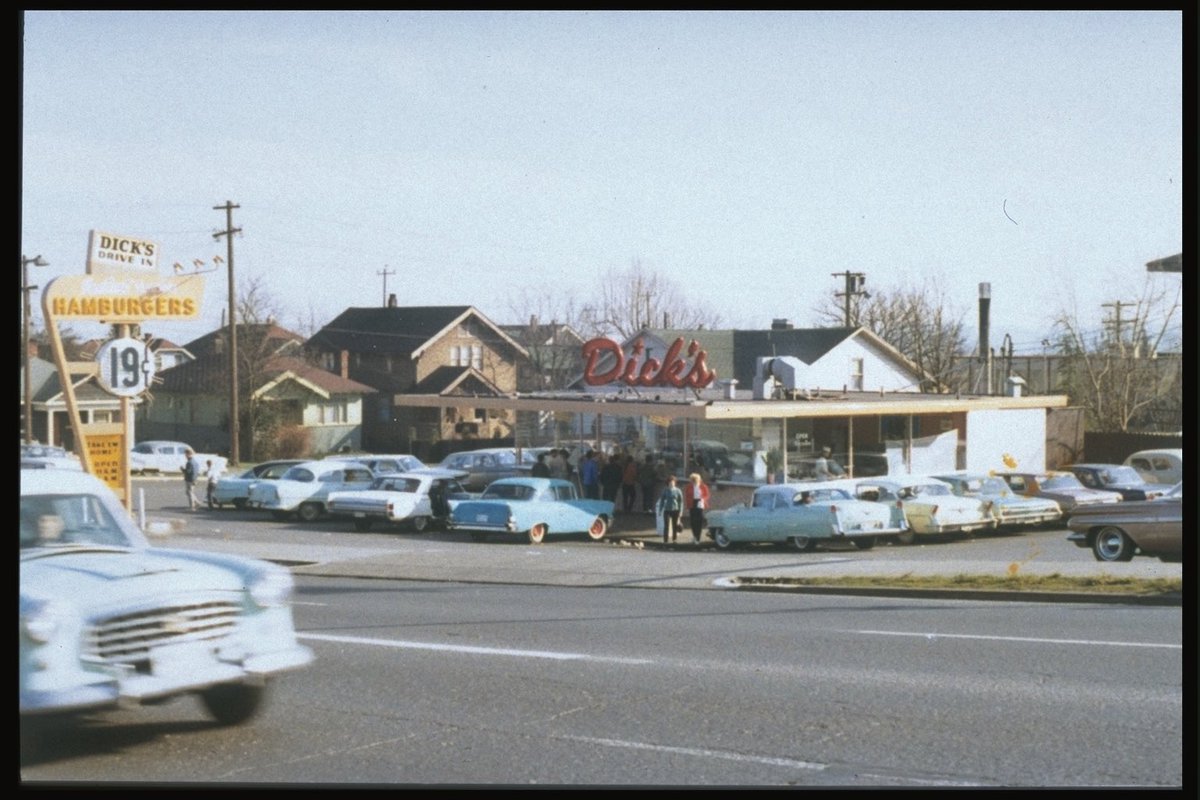 The original #DicksDriveIn ! What do you think of the view? #tbt #classiccars #classicfood #ThrowbackThursday