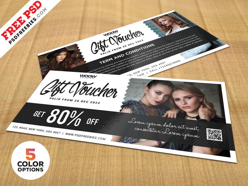 Gift voucher psd free