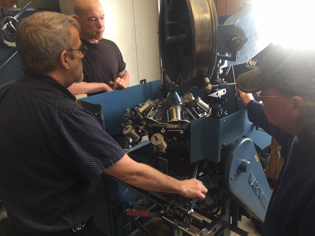 Wardwell_Co's tweet photo. #ThrowbackThursday Photos of the @CMCorp_ team from the successful #training session with our #Wardwell rotary #braidingmachines. #braidingmachinery #RhodeIsland #RIManufacturing #mfg #manufacturing #engineering #braiders #industrial #braiders #wire #cable #textile https://t.co/dtiYGWR5UI