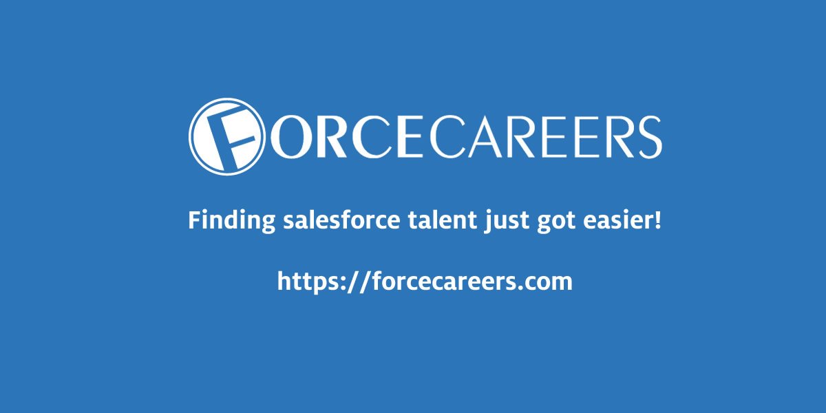 forcecareers's tweet photo. Forcecareers just launched - we're offering 90 days of free #salesforce job postings! We'd love any support and kindly ask you to RT.  https://t.co/EkHpQS1d3z https://t.co/3hL5eV5eA7