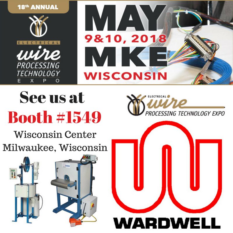 Wardwell_Co's tweet photo. We're in #Milwaukee at the #ElectricalWireProcessingTechnologyExpo exhibiting at Booth #1549. Come see our 32 Carrier Harness #Braider with motorized capstan! @EWPTE2018 @WiringNews #WireBraider #BraidingMachine #BraidingMachinery #manufacturing #engineering #RIMfg #industrial https://t.co/G0eZksfYbL