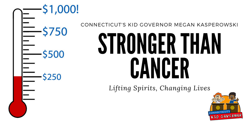CTKidGovernor's tweet photo. We're a quarter of the way to #CTKGMegan's goal of $1,000! Help @CTKidGovernor brighten the lives of children with cancer this summer with the Stronger Than Cancer fundraiser. Learn more about the campaign and donate here: https://t.co/CYfgneTFQl https://t.co/Z2XichBM4r