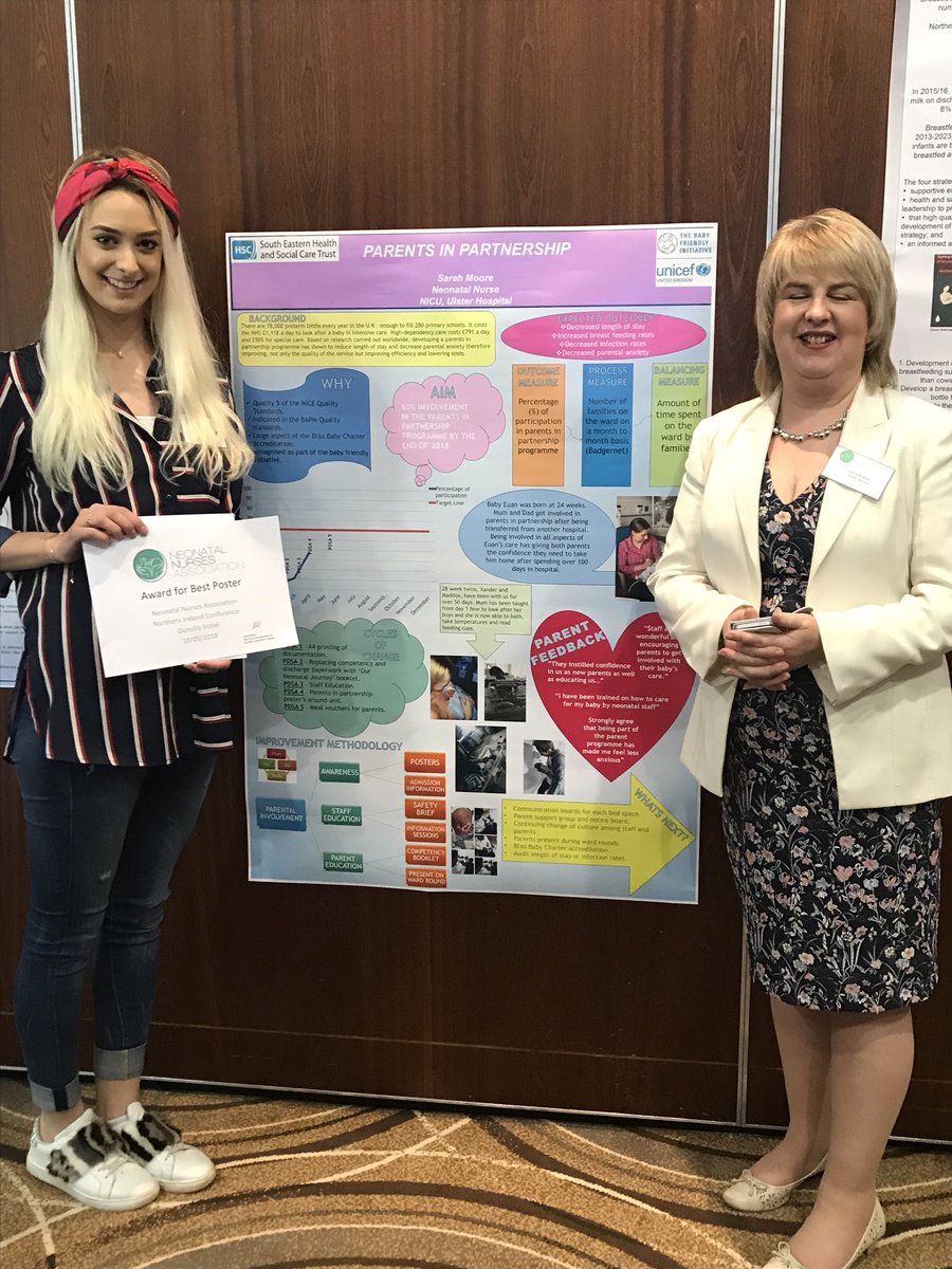 e_mceneaney's tweet photo. Congratulations Sarah Moore SET NNU Nurse winner of best poster competition highlighting parents in partnership work at excellent NEONATAL NURSES ASSOCIATION CONF today @DrDSRobinson @nickipatters @HughMcCaughey @charlottemcardl @TeresaMungur #tinylife https://t.co/r0QNigNF0m