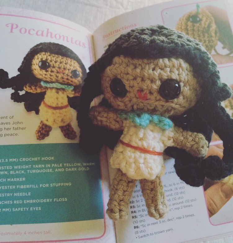 amigurumijane's tweet photo. #tbt My second doll ever 😂 #stilltryingtofigure it out...pretty good I thought with #basiccrochet #chaining skills and no clue how to read patterns🤪 #disneyprincess #Pocahontas #amigurumi https://t.co/JY7aMTvkFi