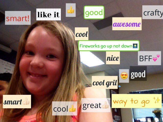 hillaggie93's tweet photo. This is my favorite @Seesaw activity of all times! The students take selfies and then we go around and label each other’s picture with positive adjectives! #thirdgradeisfun #weareshack https://t.co/gczf5B7oTq