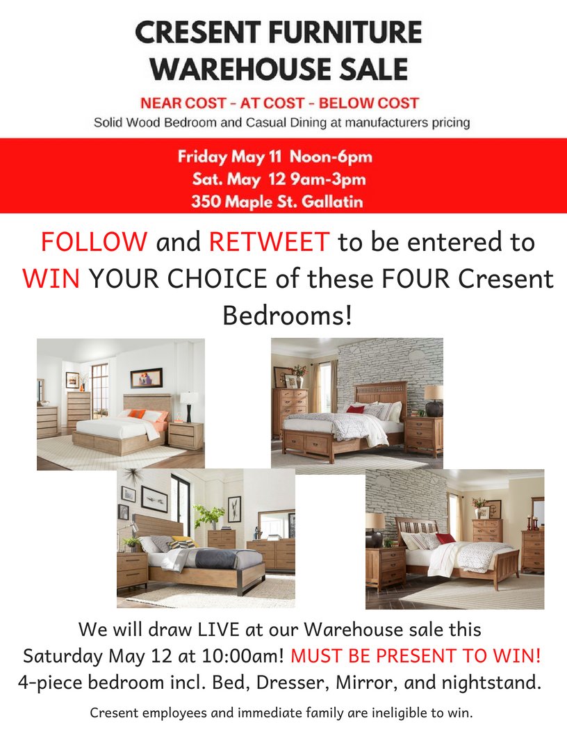 cresentfurn's tweet photo. GIVEAWAY! FOLLOW and RETWEET to WIN a new bedroom! https://t.co/KrAZafELBi