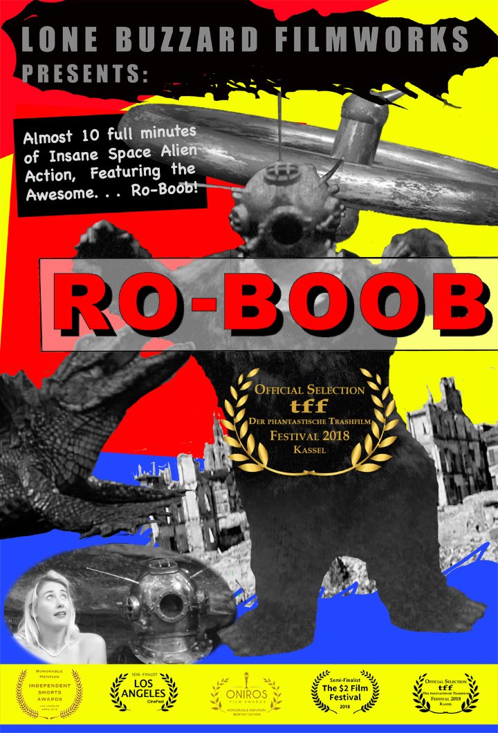 LoneBuzzardFilm's tweet photo. #ItsOfficial😎Ro-Boob #isgoingto #Derphantastiche #Trashfilm #Festival in #Kassel🚀@SplatsOfBlood @Beyond_The_Gore @HorrorFlickNews😜@horrorfix @HorrorFreakNews @horrorhound🚆@HorrorNews @HorrorTalk @tweetcakewolf @HorrorXL @BDisgusting @HorrorMovies🤖@Kreepylady @KountKreepy🛸 https://t.co/2NMBqMlkn8