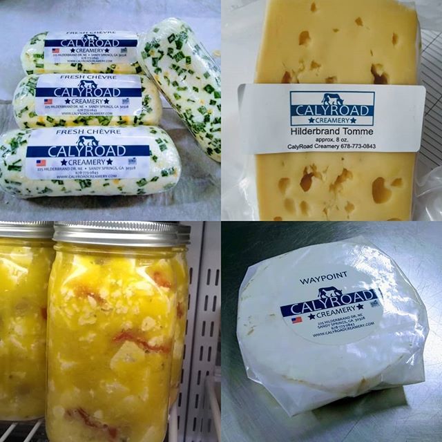 CalyRoad_Cheese's tweet photo. Hey #atl &amp; #sandysprings , we're stocked w all ur fave #cheese #wine &amp; #localgoods ! We have our Waypoint #camenbert , Bit O' Blue (featured in #ajc last week), Fresh &amp; aged #Chevre including #chivegarlic , #pearcardamom , #tomatobasilgarlic , and #prese… https://t.co/9ejvk7Myug https://t.co/c2q3B7vFPP