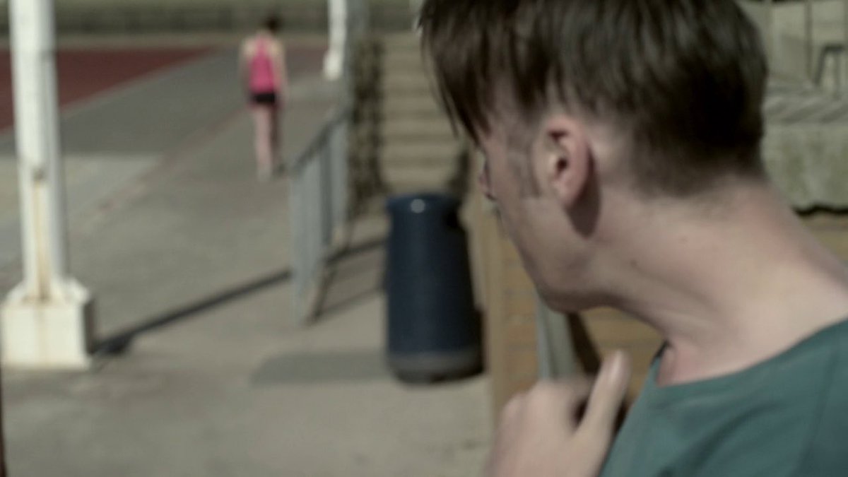 madslack's tweet photo. @hannahbritland @TwoShotPod @Cparks1976 😂 haha, you didn’t interact together at all in the scene tho, and tbf the one Craig talks about with the running on the track you weren’t really on screen together except for this shot, so it’s understandable to not remember hehe :)✌️ https://t.co/BmoXxEC4RC