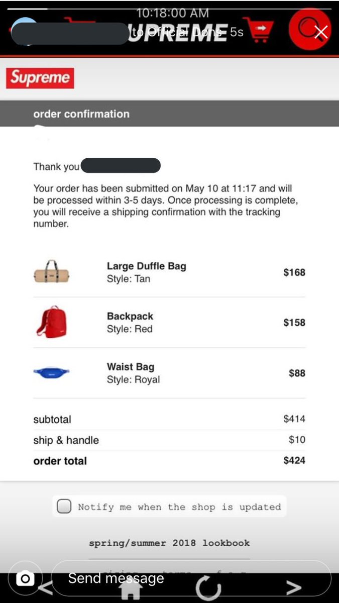 themacint0sh's tweet photo. Some W’s from this week #supremebot #supreme #aio #iosbot https://t.co/hlezj5nqlt