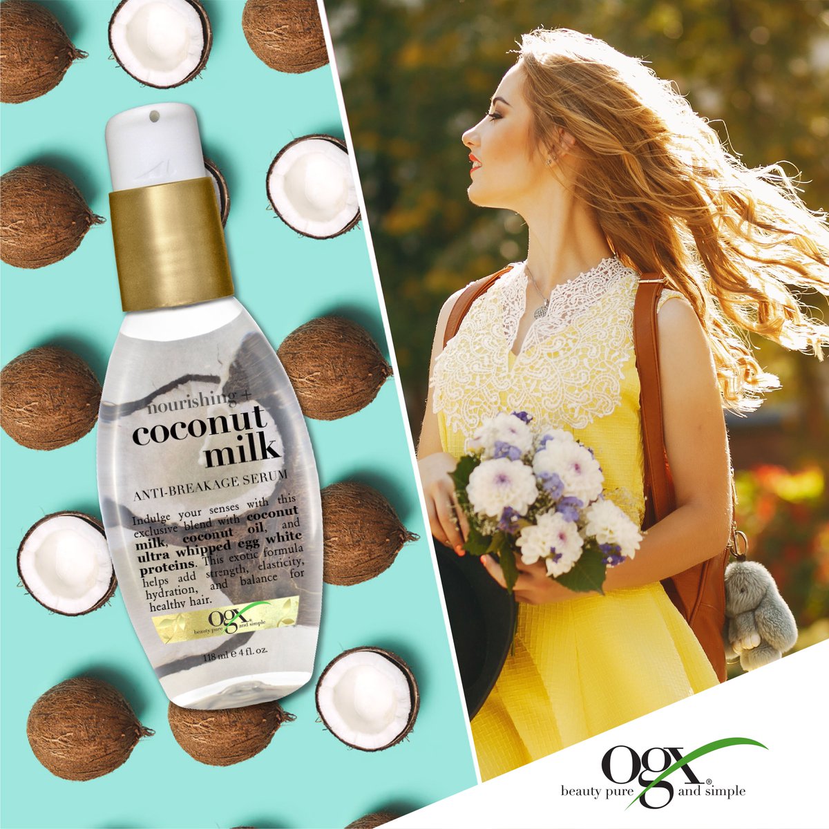 OgxPeru's tweet photo. ¡Gracias al serum, mi cabello no se enreda más! La botella de Coconut Oil está en forma de spray y su aroma es muy de coco.

#ogxperu #cabello #peinado #coco #serum #belleza #actitud https://t.co/BGAXTydNEw
