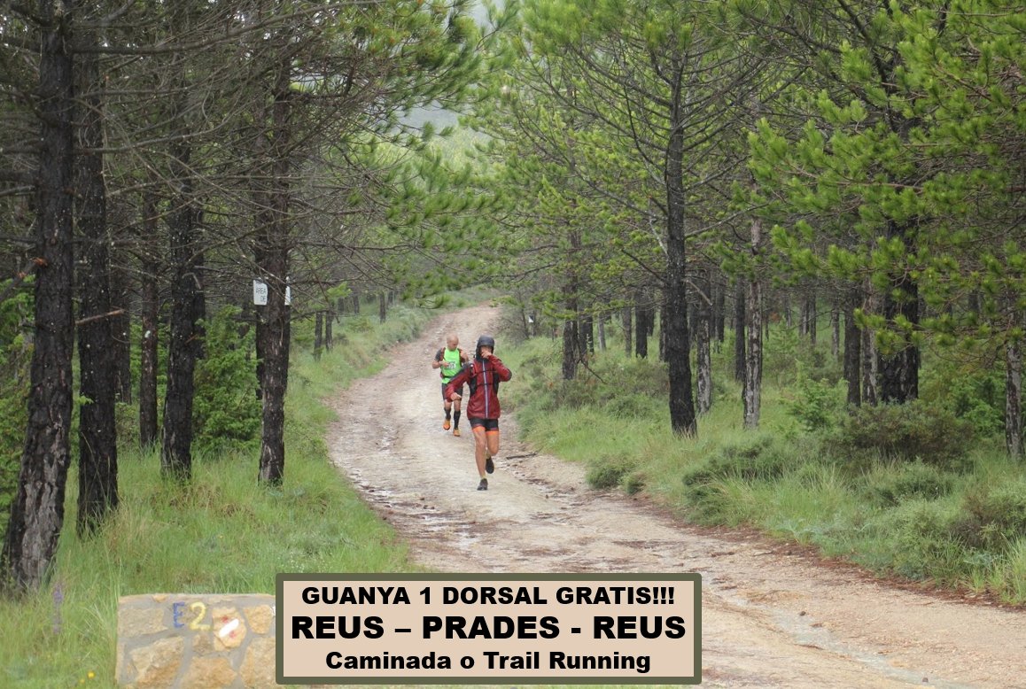 esportistesCAT's tweet photo. Fes RT, segueix-nos i entraràs al #SORTEIG de 1 DORSAL GRATIS per la REUS-PRADES-REUS 

Digues si voleu fer la CAMINADA o la CURSA DE TRAIL RUNNING ! https://t.co/2qlL2YCzUn