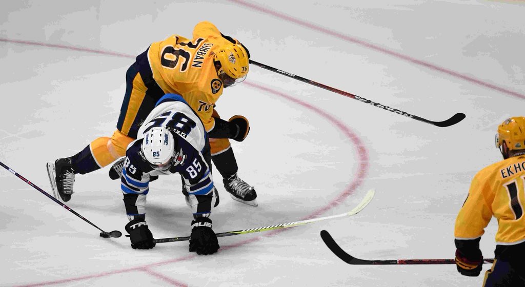 NHLPlayerUnsafe's tweet photo. Winnipeg’s Mathieu Perreault has been suspended for tonight’s game 7 for his flatulating on and giving pink eye to the forearm of Nashville’s PK Subban. 

Rule 69.A: “It is deemed illegal flatulence when a player expels intestinal gas through the anus at another player.” https://t.co/wb7cjSwP4w