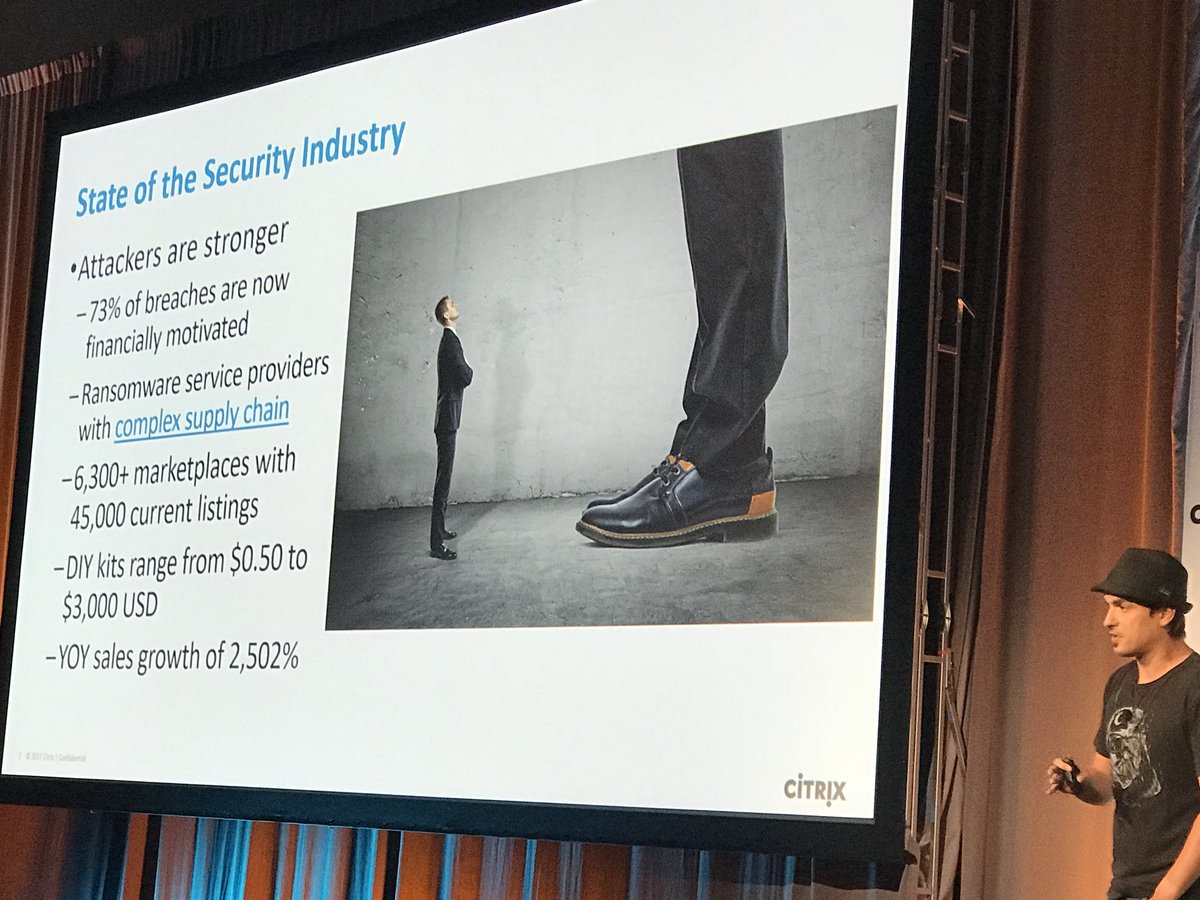 VDIHacker's tweet image. @MartinZugec and @FlorinLazurca Session “How to break the cyber kill chain of ransomware” has started, what a Great Session #Ransomware #IQTestEmails #CitrixSecurity #CitrixSecurityNerds #CitrixSynergy #SYN241