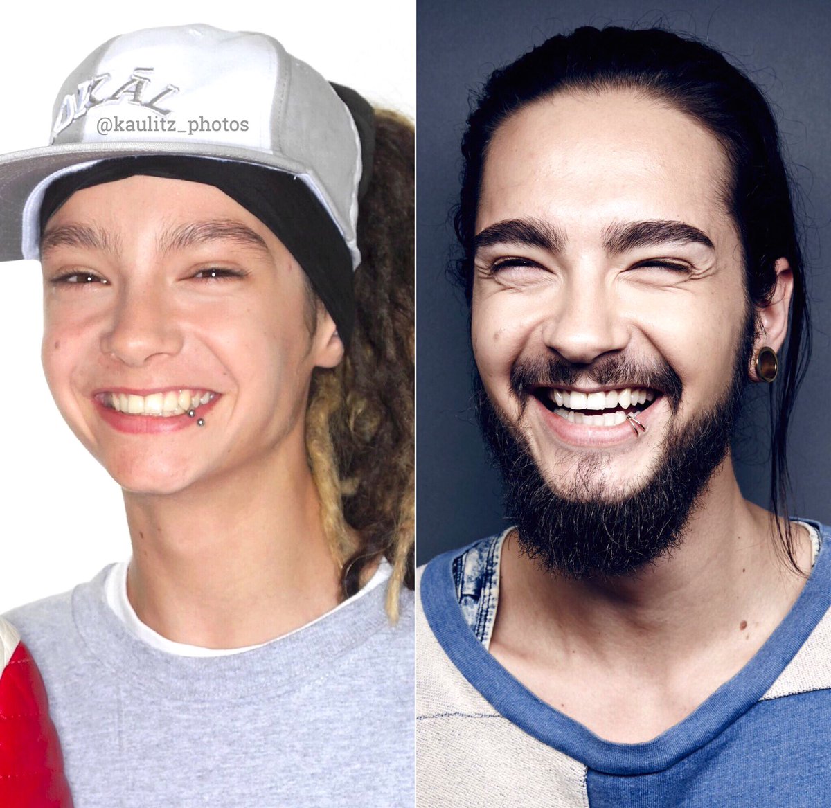 Yalangoch Kaulitz egizaklarining fotosuratlari