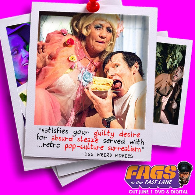 MonsterPics's tweet photo. FAGS IN THE FAST LANE Out June 1 on DVD & Digital. Pre-Order Now: https://t.co/I3z5IP5jmu #FagsInTheFastLane https://t.co/bZIhTGlvXf
