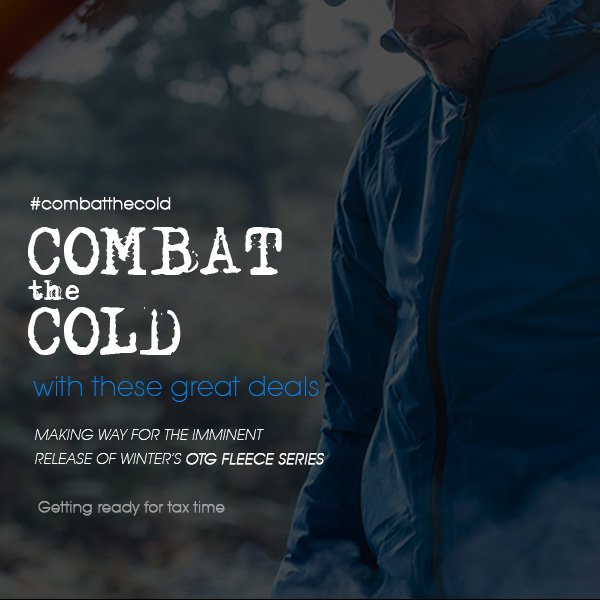 Platatac's tweet photo. #combatthecold with these great deals on Jackets
Click here https://t.co/FgukTR4qPq
Now with Free Shipping extended till Monday 14th May 2018 9am AEST - USE Code 'freeship'
#platatac #winter #taxtime #jackets #warmclothes https://t.co/9JiJrZWMId