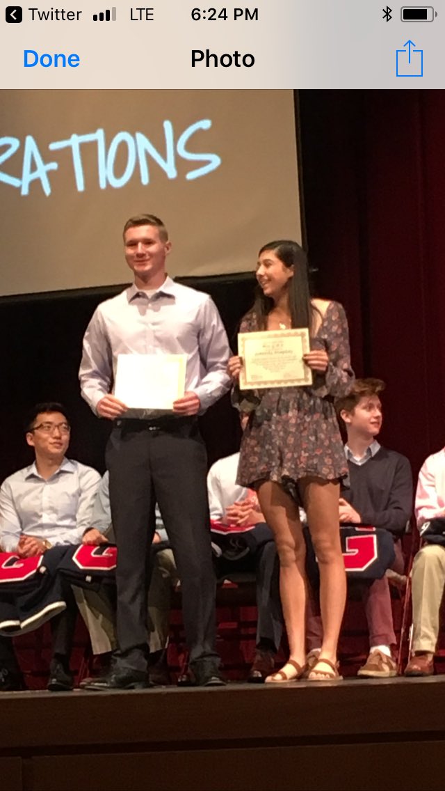 Congrats Mr. and Miss GHS <a href="/CortEwing/">Cort Ewing</a> and Sam Humphrey! #ghsunity ❤️💙