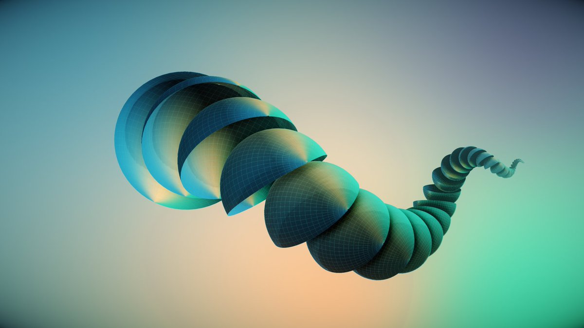 graymachine's tweet image. #dailies Hemisphere serpentine with #trapcodeMIR