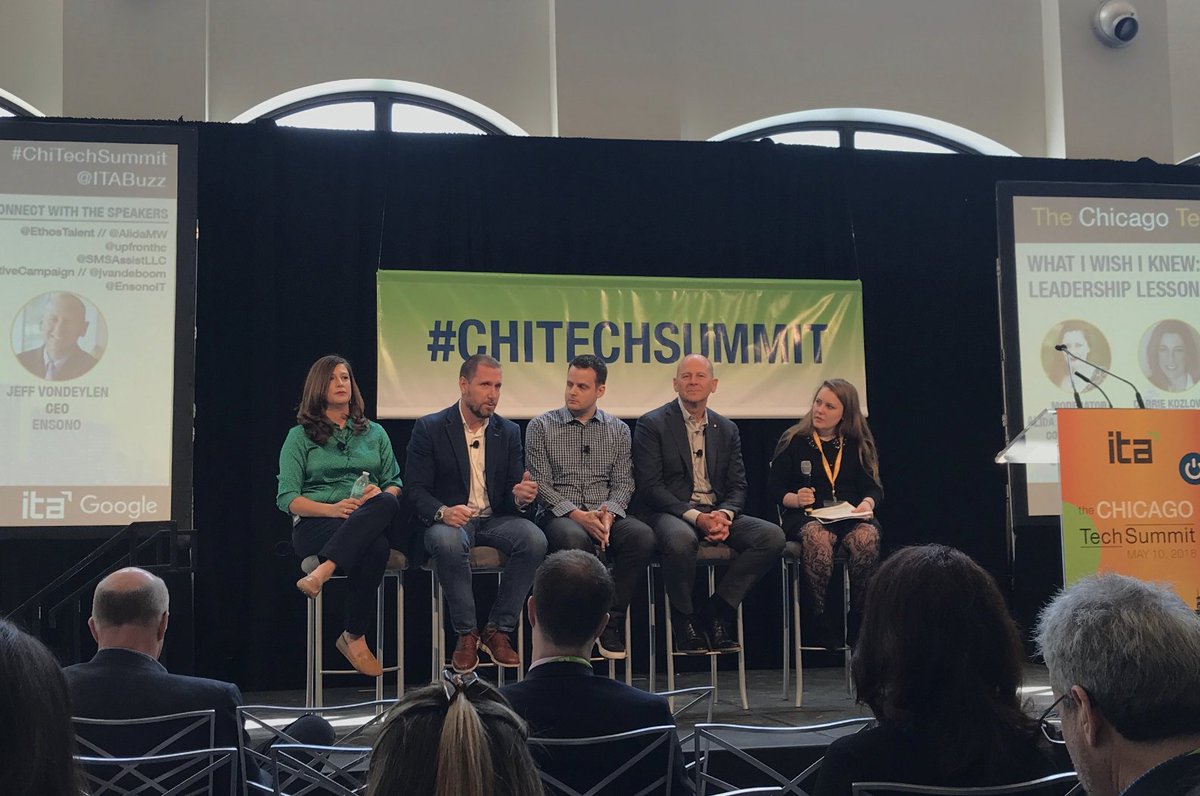 SMSAssistLLC's tweet photo. We're so excited that our CEO, Taylor Rhodes, is speaking on a panel for @ITABuzz's #ChiTechSummit! It's great to hear insight from numerous leaders across #Chicago. #smsassist https://t.co/4i7TA9jb3u