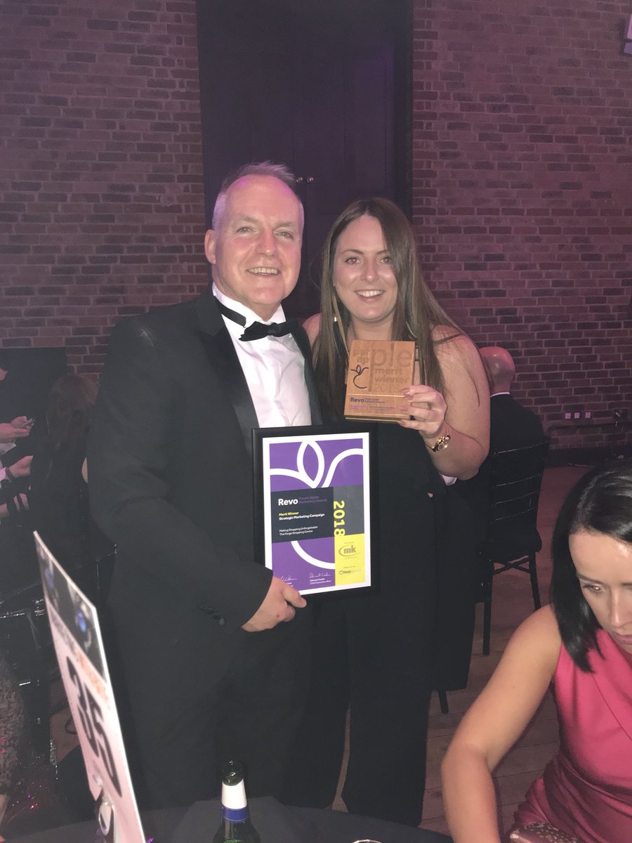Extremely proud of our teams @ Forge and Frenchgate Shopping centres picking up purple apple marketing awards! 👏👏👏