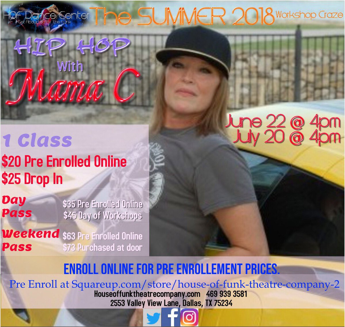 HOFDanceCenter's tweet photo. Coming this summer at the HOF Mama C #dance #dancer #dancers #dancing #hiphopdance #hiphopclass #hiphopworkshop #oldschoolhiphop #dallasdance #dallasdancer #dallasdancers #dallasdancing #dallasdancestudio #dallasdance #dallasdancer #dallasdancing #dallastx https://t.co/L0wXKUHJn1